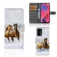 OPPO A54 5G | A74 5G | A93 5G | Telefoonhoesje | Met pasjeshouder | Paarden