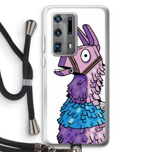 Lama: Huawei P40 Pro Plus Transparant Hoesje met koord