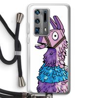 Lama: Huawei P40 Pro Plus Transparant Hoesje met koord