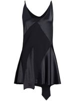 Maison Margiela robe courte en satin - Noir - thumbnail