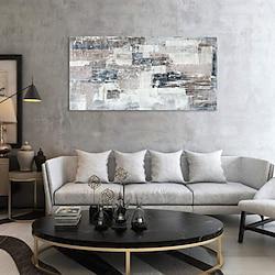 handgemaakte olieverf canvas kunst aan de muur decoratie moderne abstracte textuur voor woonkamer home decor gerold frameloos ongerekt schilderij Lightinthebox