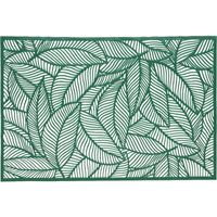 1x Groene placemats met bladeren print 30 x 45 cm bohemian/modern chique/urban garden woonstijl
