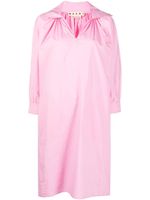 Marni robe courte à logo brodé - Rose