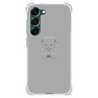 Samsung Galaxy S23 Plus Stevig Bumper Hoesje Grijs Baby Olifant