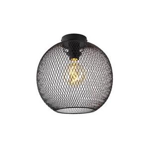 QAZQA Moderne plafondlamp zwart 30 cm - Mesh Ball