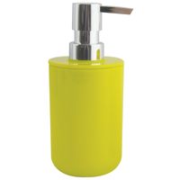 Zeeppompje/zeepdispenser Porto - PS kunststof - appelgroen/zilver - 7 x 16 cm - 260 ml