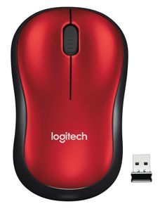 Logitech M185 Rood Draadloze Muis