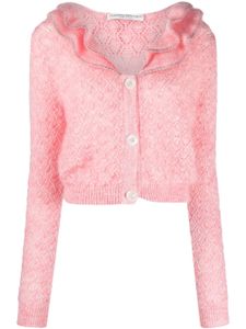 Alessandra Rich cardigan en mohair mélangé - Rose