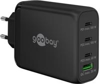Goobay USB + 3x USB-C snellader 100w zwart - 9550198