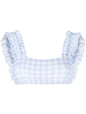 EPHEMERA haut de bikini à carreaux vichy - Bleu
