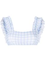 EPHEMERA haut de bikini à carreaux vichy - Bleu