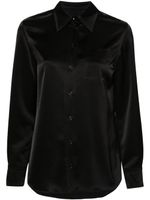 Lanvin chemise en satin à manches longues - Noir - thumbnail