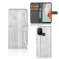 OnePlus Nord N100 | Book Style Case | White Wood | Portemonnee hoesje