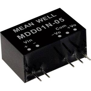 Mean Well MDD01M-12 DC/DC-convertermodule 42 mA 1 W Aantal uitgangen: 2 x Inhoud 1 stuk(s)