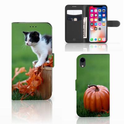 Apple iPhone Xr | Telefoonhoesje | Met pasjeshouder | Kitten