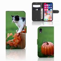 Apple iPhone Xr | Telefoonhoesje | Met pasjeshouder | Kitten