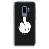 Middle finger black: Samsung Galaxy S9 Plus Transparant Hoesje