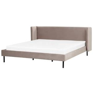 Beliani - ARETTE - Tweepersoonsbed - Taupe - 180 x 200 cm - Fluweel