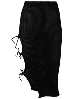 A. ROEGE HOVE robe en maille à découpes - Noir