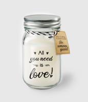 Paperdreams Black & White Scented Candles - All You Need Is Love - thumbnail