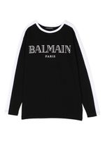 Balmain Kids t-shirt à logo imprimé - Noir