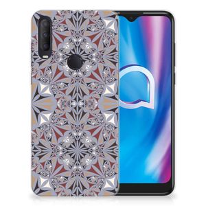 Alcatel 1S (2020) TPU Siliconen Hoesje Flower Tiles