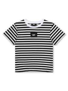 Dkny Kids t-shirt en coton à rayures - Blanc