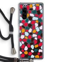 Colored Giraffe: Sony Xperia 5 Transparant Hoesje met koord