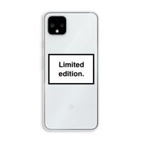 Limited edition: Pixel 4 XL Transparant Hoesje
