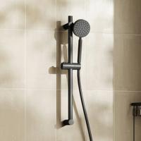 Glijstang set SaniClear Nero | 60 cm | Incl.Handdouche en Doucheslang | Mat zwart