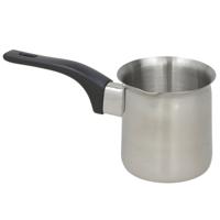 Gerimport melk en sauspan klein - RVS - 350 ml - D8 x H8 cm - metaal