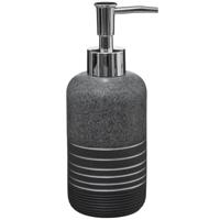 5Five Zeeppompje/dispenser - kunststeen - zilver - 300 ml - navulbaar - toilet/badkamer/keuken