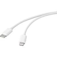 Basetech USB-kabel USB 2.0 USB-C stekker, Apple Lightning stekker 2.00 m Wit BT-2347612 - thumbnail