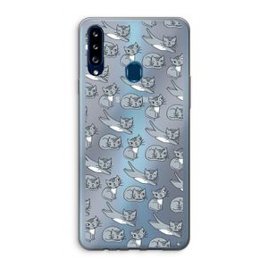 Poezen: Samsung Galaxy A20s Transparant Hoesje