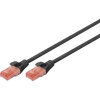 Digitus DK-1617-010/BL RJ45 Netwerkkabel, patchkabel CAT 6 U/UTP 1.00 m Zwart Halogeenvrij, Onafgeschermd 1 stuk(s)