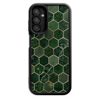 Samsung Galaxy A14 zwarte case - Kubus groen