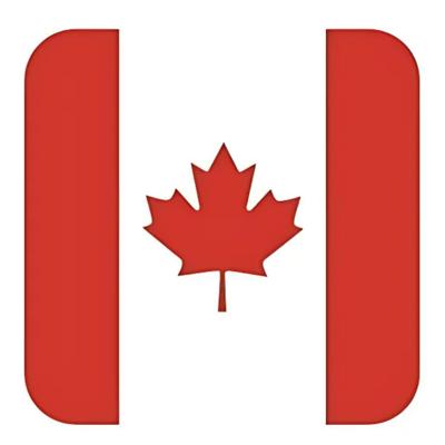 Glas viltjes met Canadese vlag 15 st