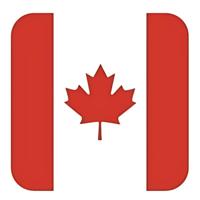 Glas viltjes met Canadese vlag 15 st