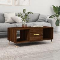 Salontafel 102x50x40 cm bewerkt hout bruin eikenkleur