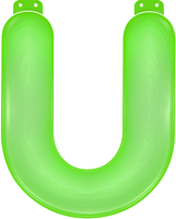Opblaasbare letter U groen   -