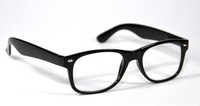 Melleson Optics Leesbril Wayfarer Glans Zwart +1.00 - thumbnail