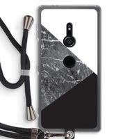 Combinatie marmer: Sony Xperia XZ2 Transparant Hoesje met koord