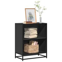 Boekenkast 60x35x76 cm bewerkt hout zwart