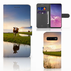 Samsung Galaxy S10 Telefoonhoesje met Pasjes Koe