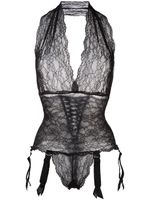 Folies By Renaud bodysuit porte-jarretelles - Noir