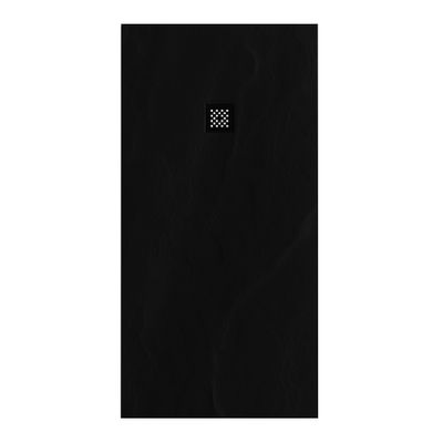 Douchebak Sanitop Just Creating Relievo Crag 90x180 cm Mat Zwart