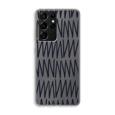 Marrakech Zigzag: Samsung Galaxy S21 Ultra Transparant Hoesje