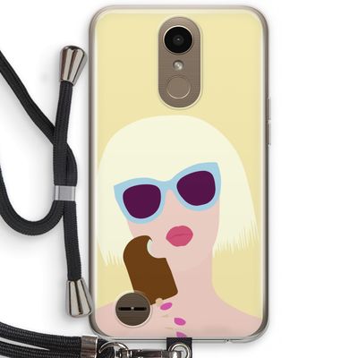 Ice cream: LG K10 (2017) Transparant Hoesje met koord