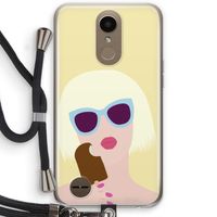 Ice cream: LG K10 (2017) Transparant Hoesje met koord