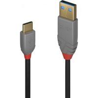 Lindy 36887 2m USB A USB C Mannelijk Mannelijk Zwart, Grijs USB-kabel - thumbnail